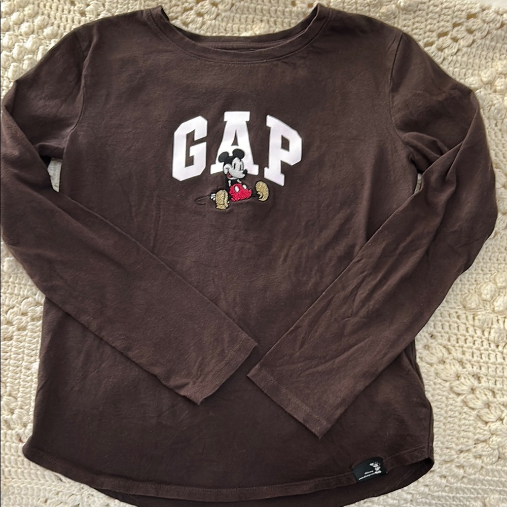 GAP X Disney  Brown Long Sleeve Shirt